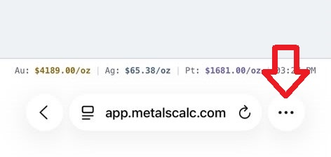 Safari toolbar showing three-dot menu
